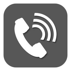 The phone icon. Phone symbol. Flat