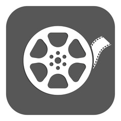 The video icon. Movie symbol. Flat