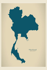 Modern Map - Thailand TH