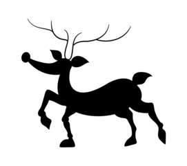 Funny Reindeer Silhouette