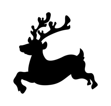 Running Reindeer Silhouette