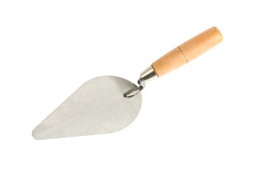 lute trowel on white background