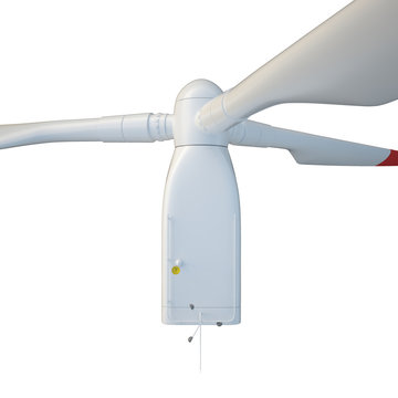 Wind turbine isolated on white background