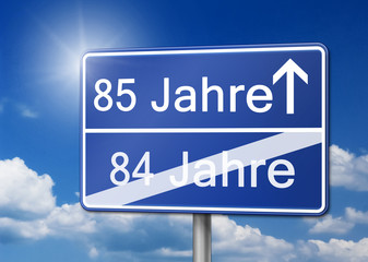 Obraz premium 85 Jahre 85ster Geburtstag