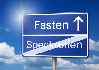 diät fasten ideal gewicht erreichen Schild Hintergrund