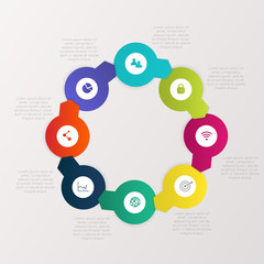 Vector colorful info graphics for your business presentations.