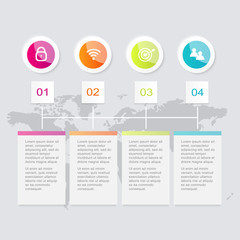 Vector colorful info graphics for your business presentations.