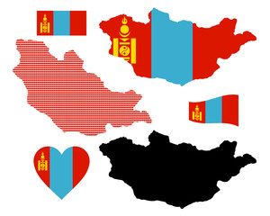 Obraz premium map of map of Mongolia