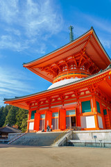 Konpon Daito pagoda a Danjo Garan Temple at Mt. Koya