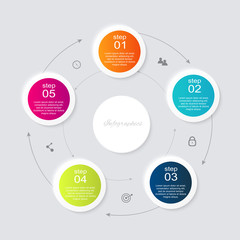 Vector colorful info graphics for your business presentations.