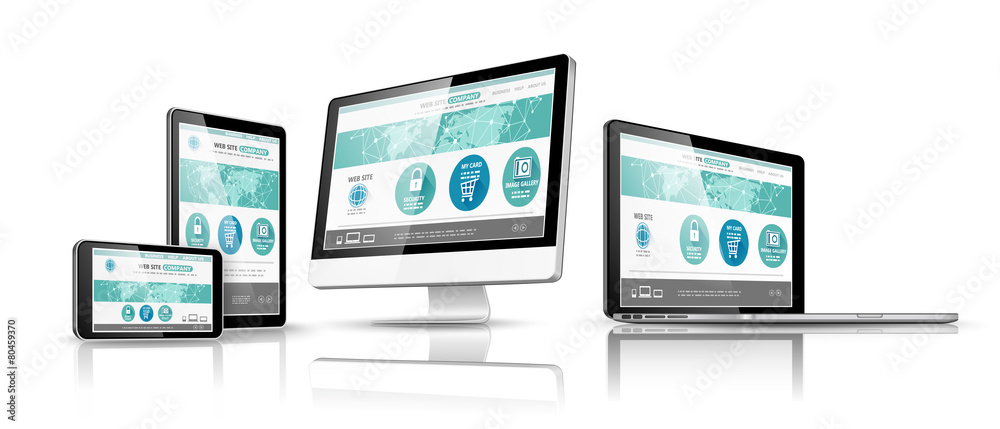 Poster web design concept. vector