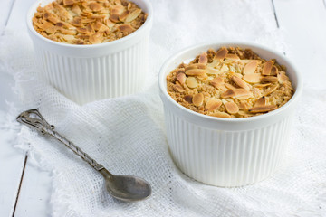 crumbl with fried almond flakes