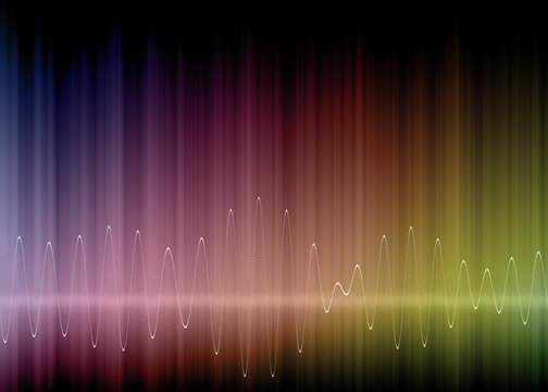 Onde elettriche su sfondo colorato