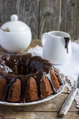 chocolate cake decorated chocolate glaze
