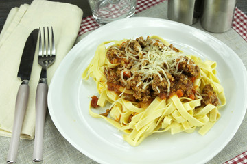 tagliatelles et bolognaise