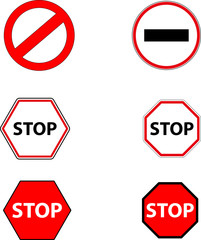 Sign stop and ban