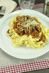 tagliatelles et bolognaise