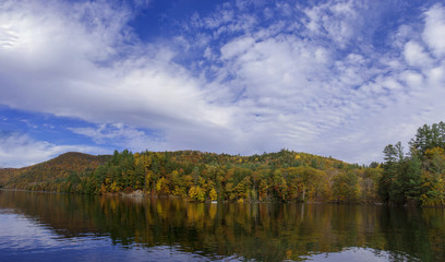 Fototapeta na wymiar Colorful Panorama landscape, Vermont USA