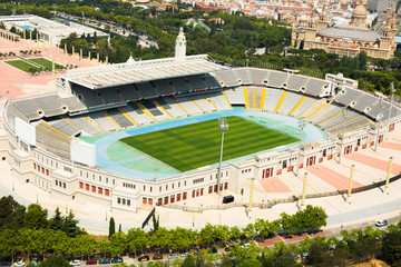 Aerial view of Olimpic stadium of Barcelona © JackF
