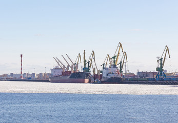 Naklejka premium marine cargo port