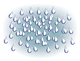 Vector image of raindrops