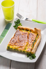 pasqualina cake with asparagus