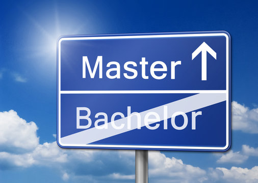 Master Bachelor Schild