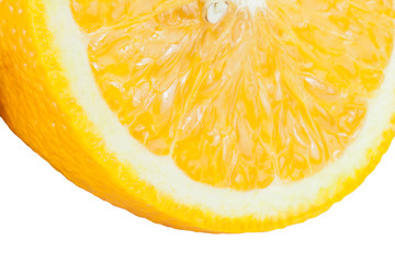 Slice of fresh ripe orange.