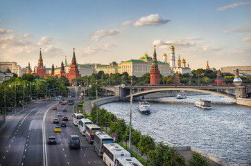 Fototapeta premium Московский трафик Moscow traffic