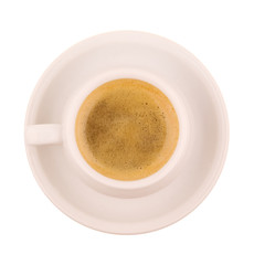 Coffee cup with espresso isolated on white