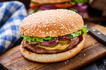 Burger with pork cutlete