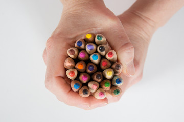 Red pencil standing out from others
