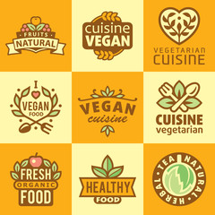 Fresh Organic Labels and Elements,icons