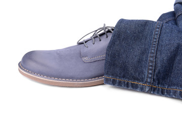 Blue male shoe