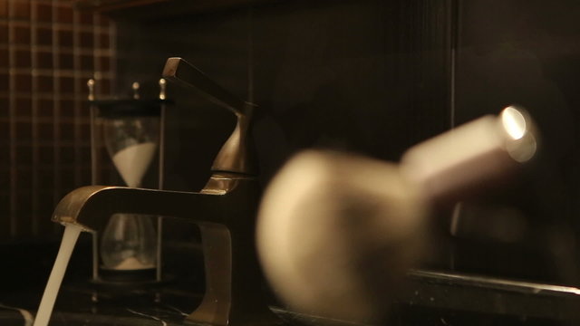 Swab, tap and bathtub