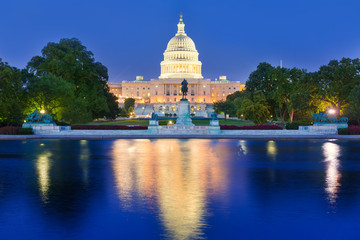 Capitol building sunset Washington DC congress
