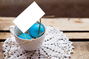 Easter eggs photo composition