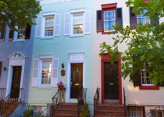 Georgetown historical district facades Washington