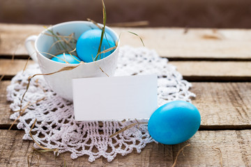 Easter eggs photo composition
