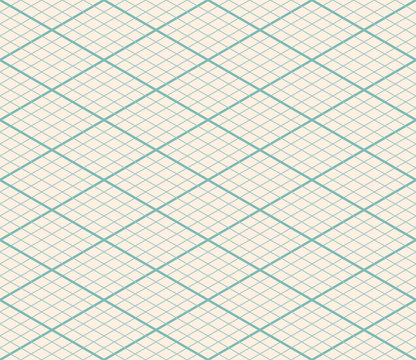Isometric Vector Seamless Grid Background - Thirty Degree Angle