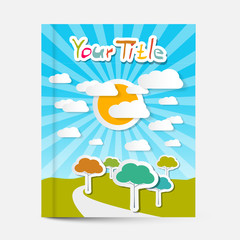 Vector Book or Flyer - Leaflet Cover Design