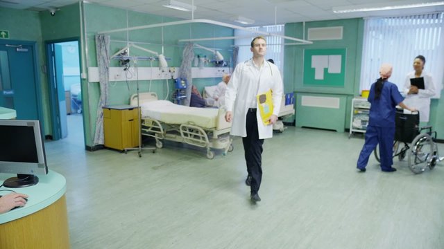 Portrait of smiling doctor on a hospital ward