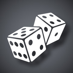 Vector dices icon