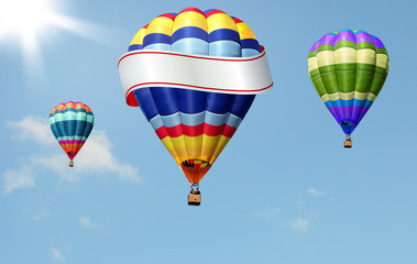 Mongolfiere con banner