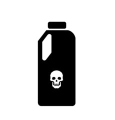 Tête de mort sur un bidon