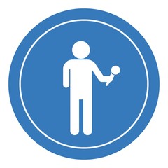 Chanteur de karaoké dans un panneau