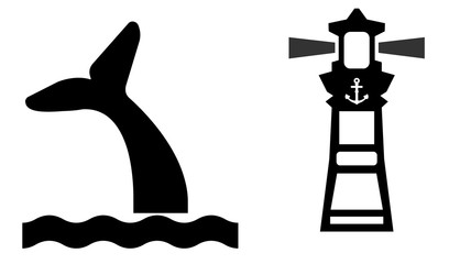 Phare et une baleine