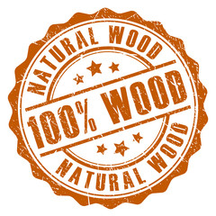 100 natural wood stamp