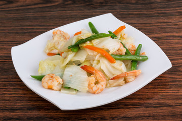 Fototapeta na wymiar Shrimp salad