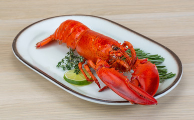 Boiled lobster